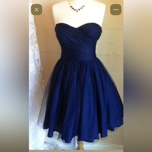 Minuet Petite Strapless Midnight Blue Dress